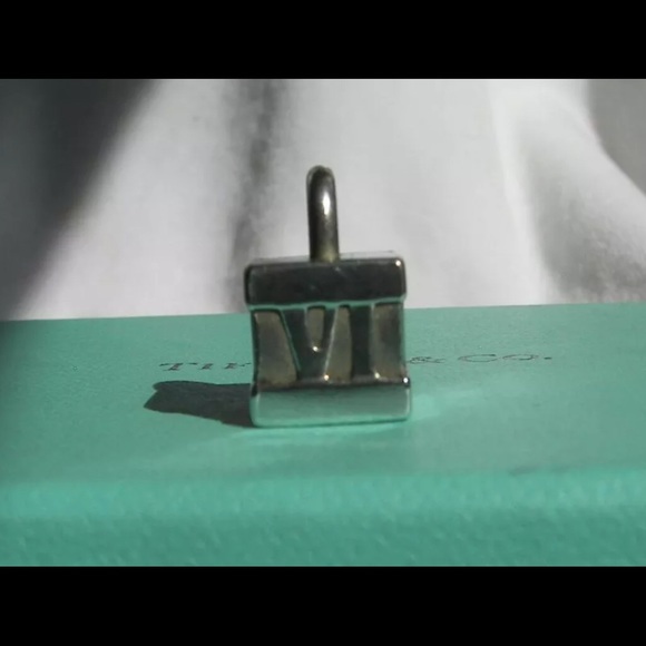 Tiffany & Co. Silver Atlas Cube Lock Charm - Picture 5 of 5